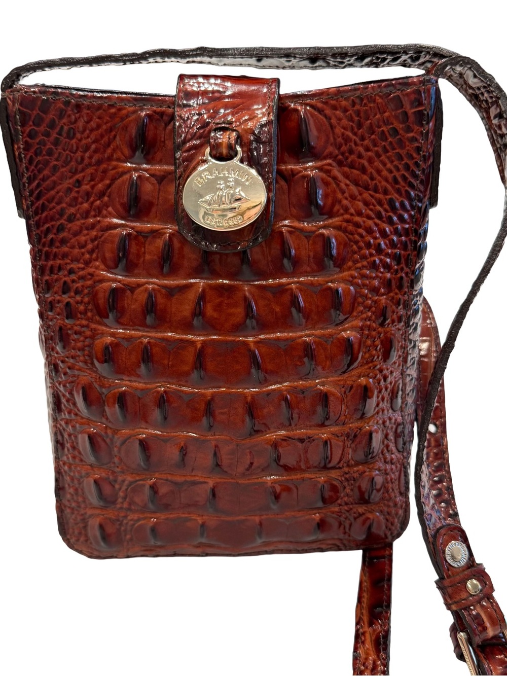 Brahmin Marley Crossbody Bag In Pecan Melbourne NWT & Registration Card
